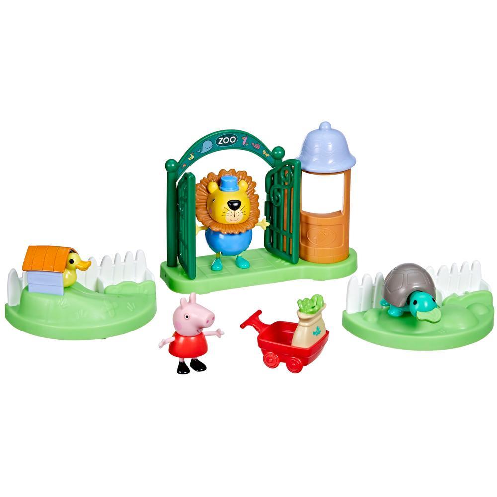 Peppa Pig Toys Peppas Day at the Zoo Preschool Playset 2 Figures and 6 Accessories