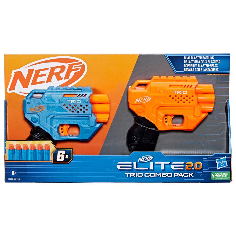 Nerf Elite 20 Trio Combo Pack Includes 2 Trio Nerf Blasters and 6 Nerf Elite Darts - Image 2