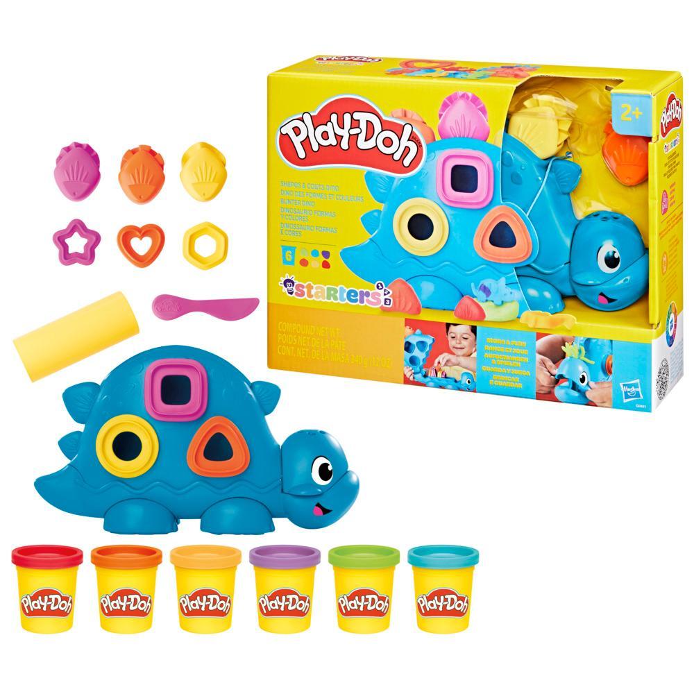 Play-Doh Shapes Colors Dino Starter Set Tactile Sensory Play Dinosaur Toys for Kids 2 11 Accessories - Image 6