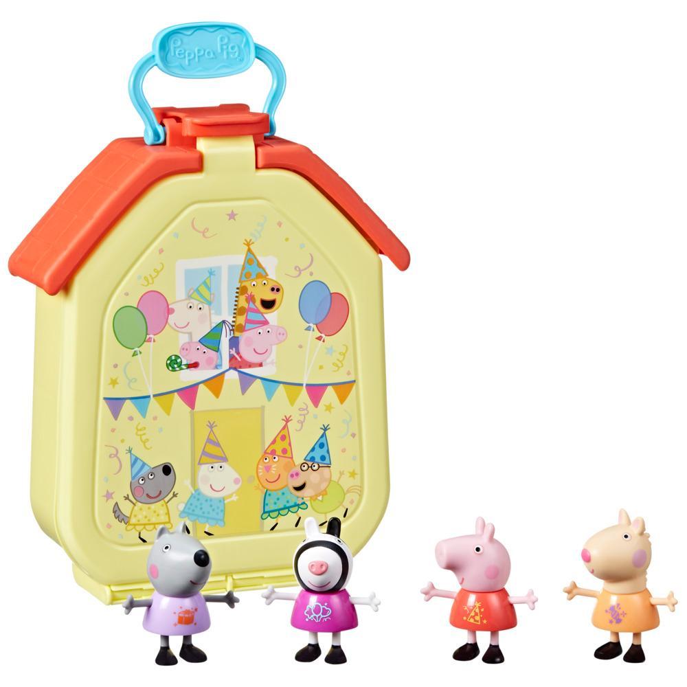 Peppa Pig Toys Peppas Party Carry Case Playset 4 Peppa Pig Figures Preschool Toys 3 - Image 6
