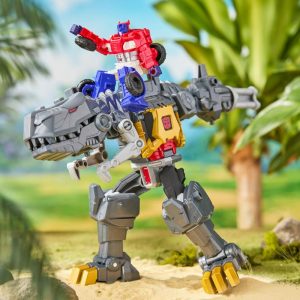 Transformers CYBERWORLD Grimlock Chomp  Battle 9-Inch Action Figure Quick Change to Dino Mode Robot Toys for Boys and Girls 6 and Up