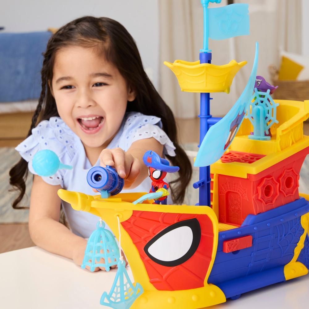 Marvel Spidey and his Amazing Friends Water-Webs Webs Ahoy Bubble Pirate Ship Toy - Image 4