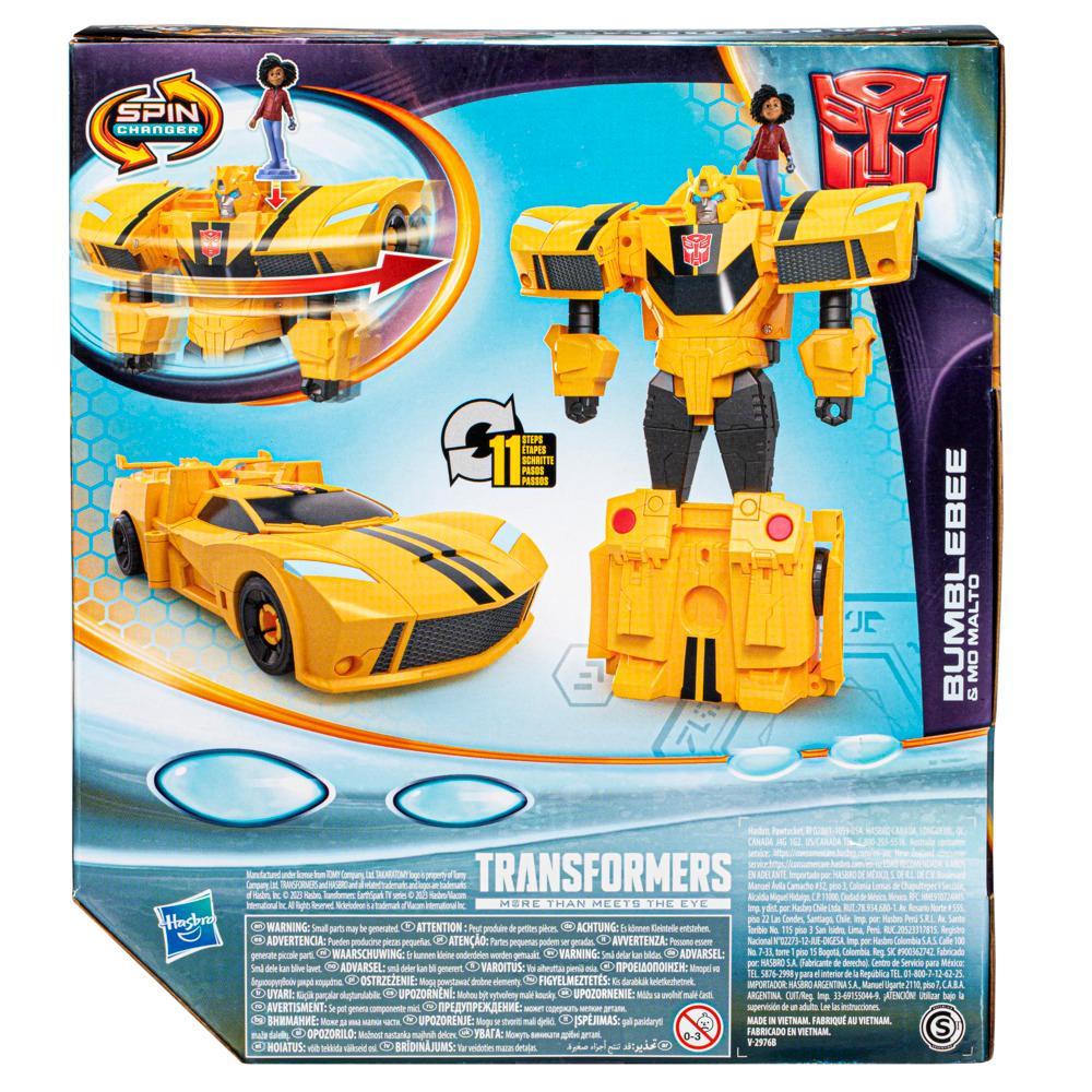 Transformers Toys EarthSpark Spin Changer Bumblebee Action Figure with Mo Malto Figure - Image 8