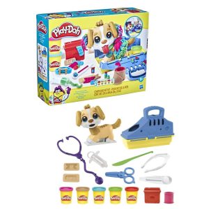 Play-Doh Care n Carry Vet Playset with Toy Dog Carrier 10 Tools 5 Colors Kids Toys