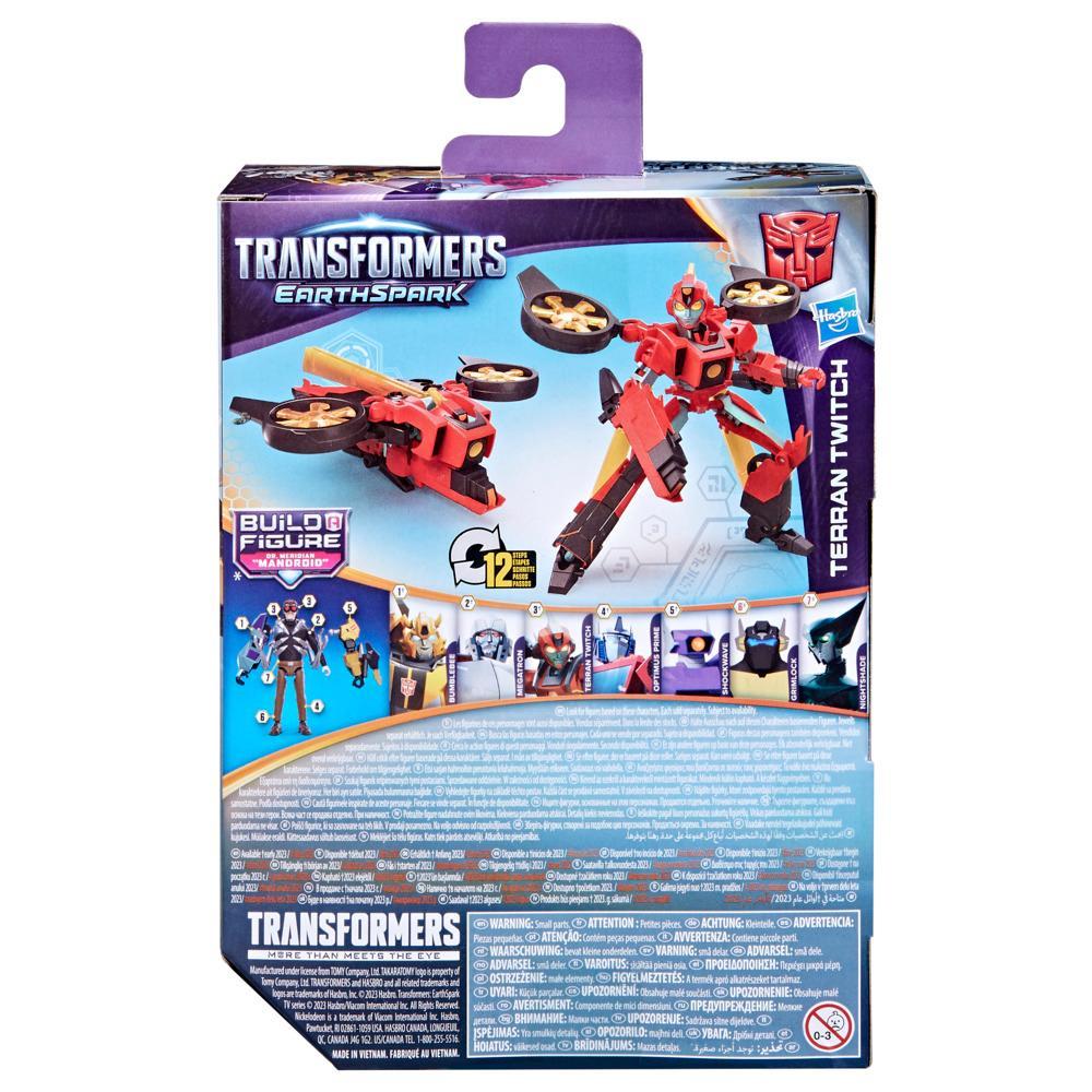 Transformers Toys EarthSpark Deluxe Class Terran Twitch Action Figure - Image 8