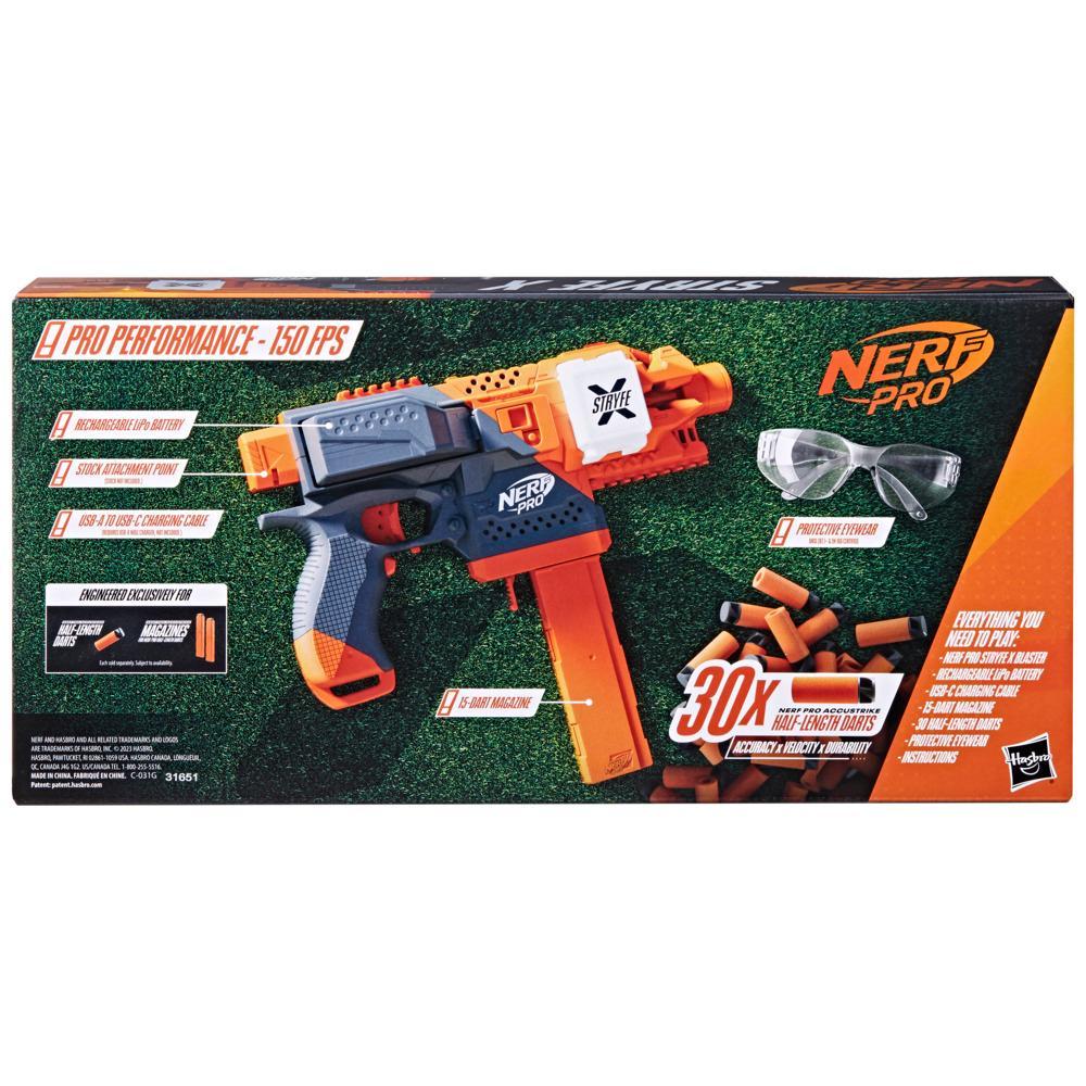 Nerf Pro Stryfe X Dart Blaster Battery 30 Nerf AccuStrike Half-Length Darts Magazine Eyewear - Image 8