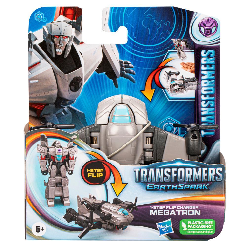 Transformers Toys EarthSpark 1-Step Flip Changer Megatron Action Figure - Image 2