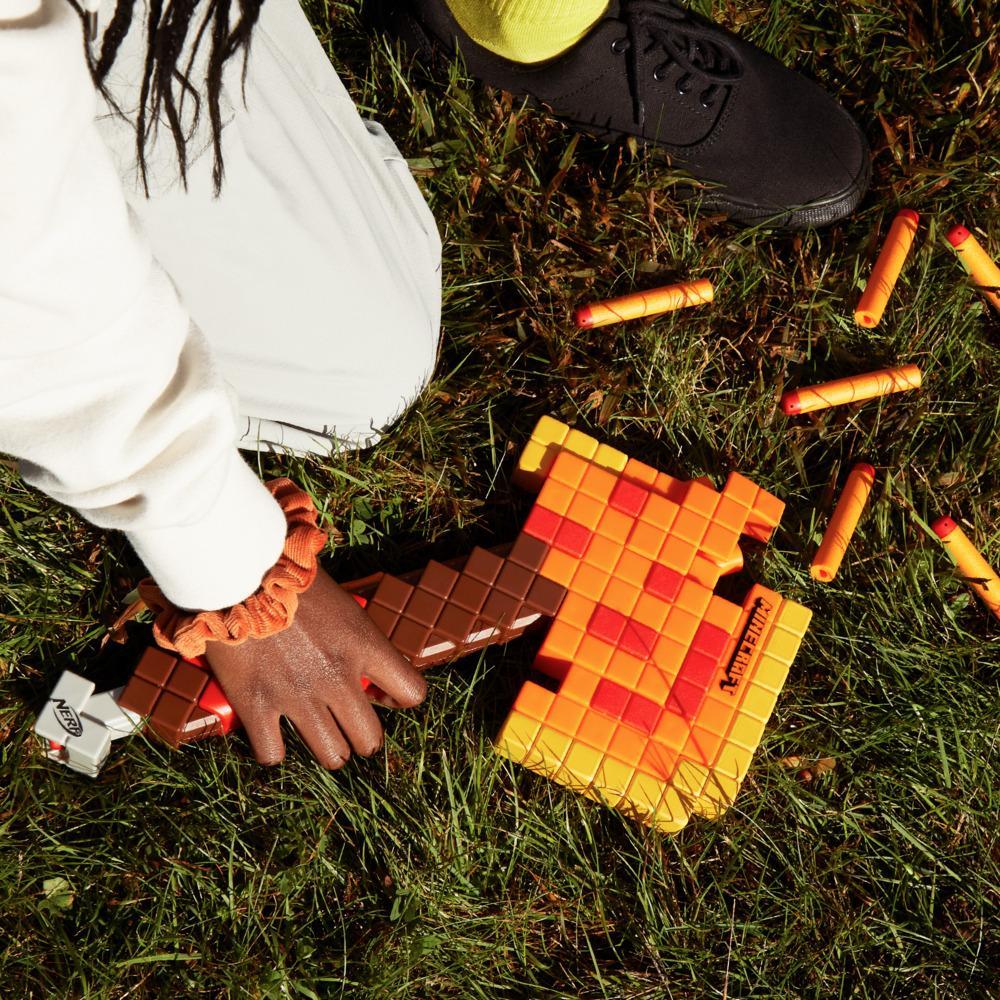 Nerf Minecraft Firebrand Dart Blasting Axe 6 Nerf Elite Foam Darts Ages 8 Up - Image 2