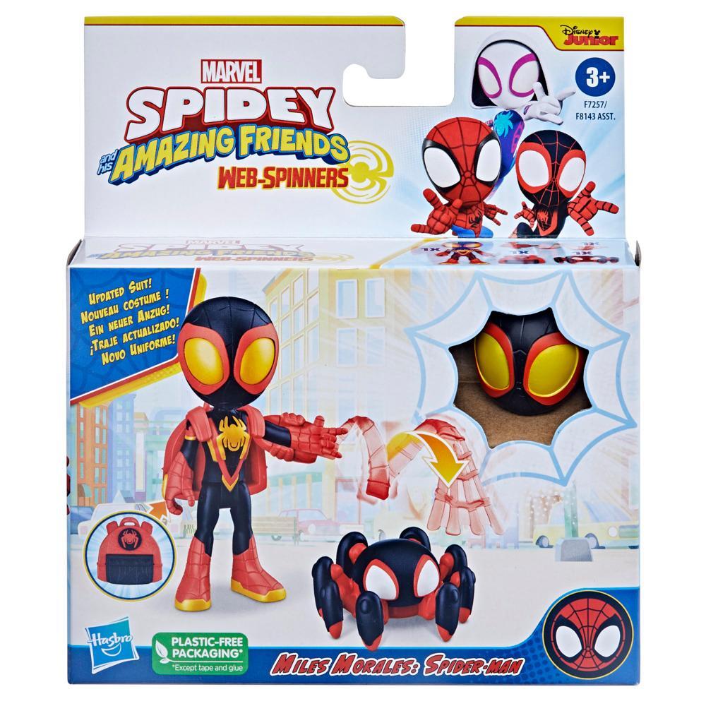 Marvel Spidey and His Amazing Friends Web-Spinners Miles Morales Spider-Man Figure - Image 6