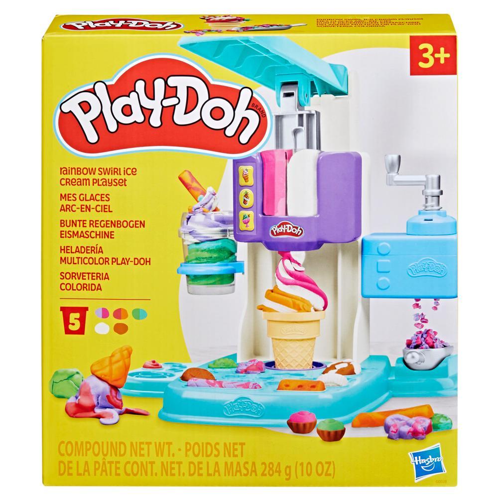 Play-Doh Rainbow Swirl Ice Cream Playset Arts and Crafts Toys for Ages 3 - Image 7