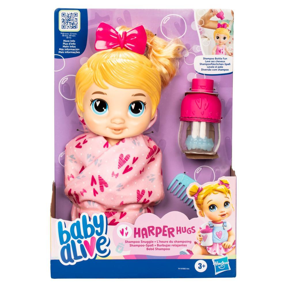 Baby Alive Shampoo Snuggle Harper Hugs Blonde Hair Water Baby Doll - Image 7