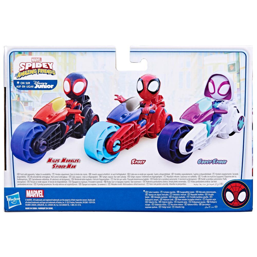 Marvel Spidey and His Amazing Friends Spidey Action Figure Toy Motorcycle Kids 3 and Up - Image 3
