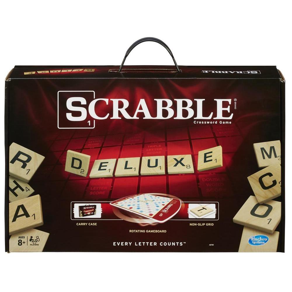 Scrabble Deluxe Edition Letter Tiles Word Board Game - Image 3