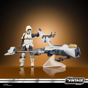 Star Wars The Vintage Collection Speeder Bike Scout Trooper  Grogu Vehicle  Action Figures 375