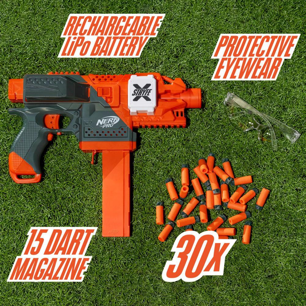 Nerf Pro Stryfe X Dart Blaster Battery 30 Nerf AccuStrike Half-Length Darts Magazine Eyewear - Image 3