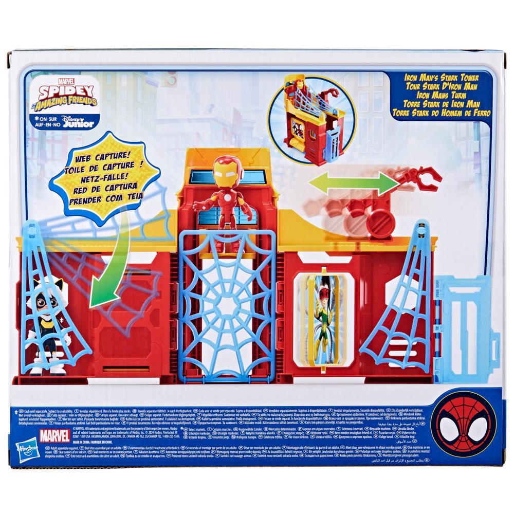 Marvel Spidey and His Amazing Friends Stark Tower Playset 4 Iron Man Figure Ages 3 - Image 8