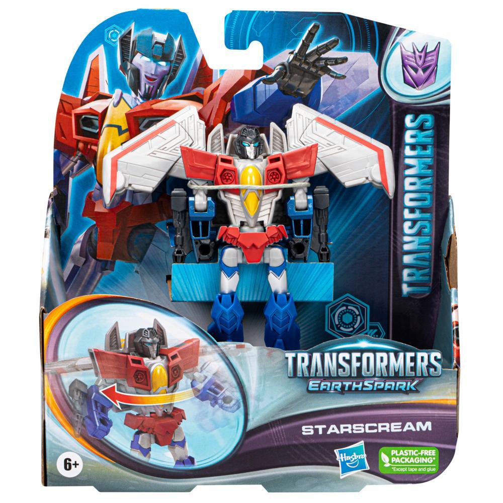 Transformers Toys EarthSpark Warrior Class Starscream Action Figure - Image 2