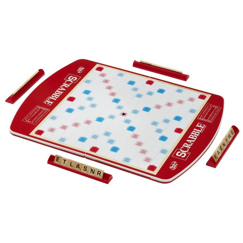 Scrabble Deluxe Edition Letter Tiles Word Board Game - Image 2