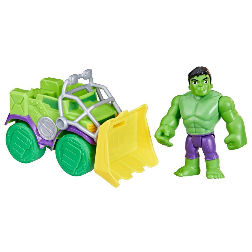 Marvel Spidey and His Amazing Friends Hulk Smash Truck Set Action Figure Vehicle and Accessory - Image 4