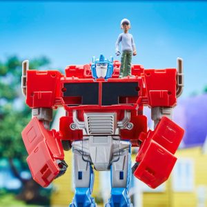 Transformers EarthSpark Spin Changer Optimus Prime Action Figure with Robby Malto Figure