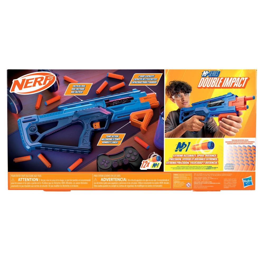 Nerf N Series Double Impact Blaster 12 Official Nerf N1 Darts Compatible Only with Nerf N1 Blasters Pump Action Priming Kids Gifts Ages 8 - Image 8