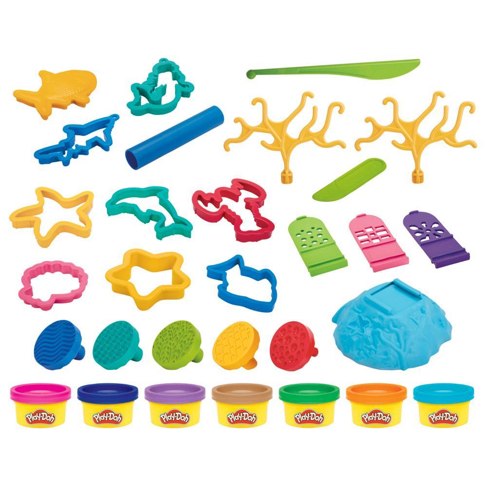 Play-Doh Imagine Underwater Set with 20 Underwater-Themed Tools Kids Toys - Image 6