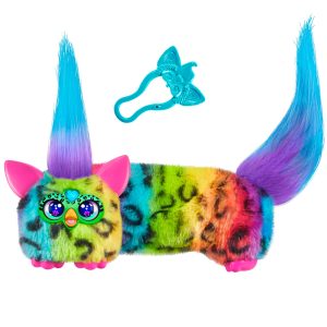 Furby DJ Furblets Rain-Bow-Kat Mini Electronic Plush Toy for Girls  Boys 6