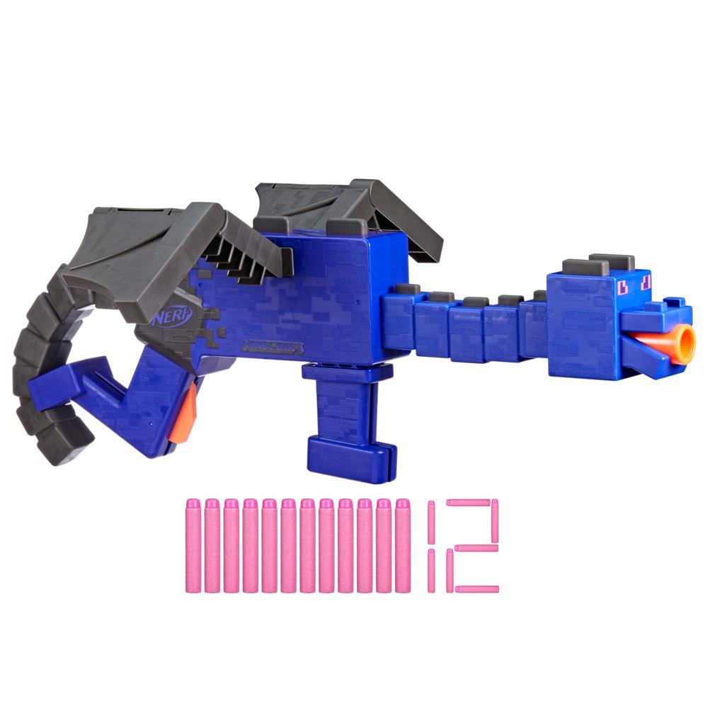 Nerf Minecraft Ender Dragon Blaster and 12 Nerf Elite Foam Darts - Image 6