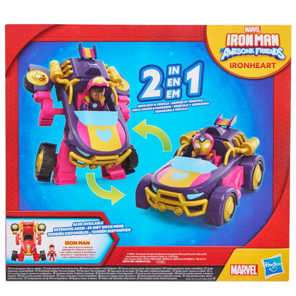 Marvel Iron Man and his Awesome Friends Ironheart 2-In-1 Mech Suit Vehicle Set Ages 3 - Image 8