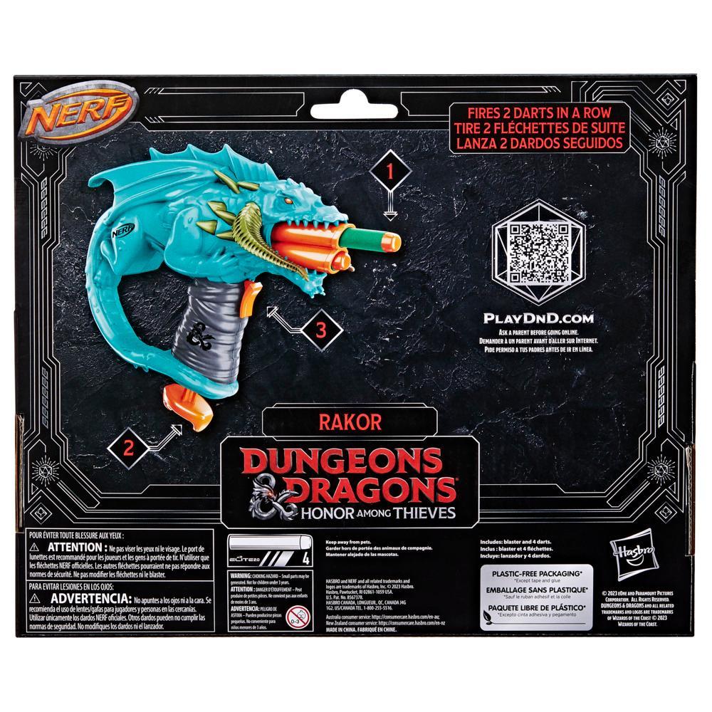 Nerf Dungeons Dragons Rakor Nerf Blaster and 4 Nerf Elite 20 Darts - Image 3