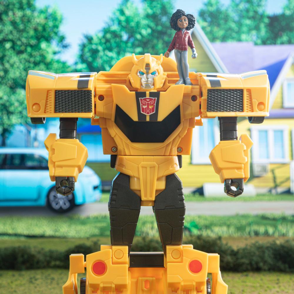 Transformers Toys EarthSpark Spin Changer Bumblebee Action Figure with Mo Malto Figure - Image 2