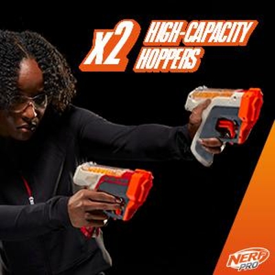 Nerf Pro Gelfire Dual Wield Pack 2 Blasters 5000 Gelfire Rounds 2x 100 Round Integrated Hoppers 2 Eyewear - Image 5