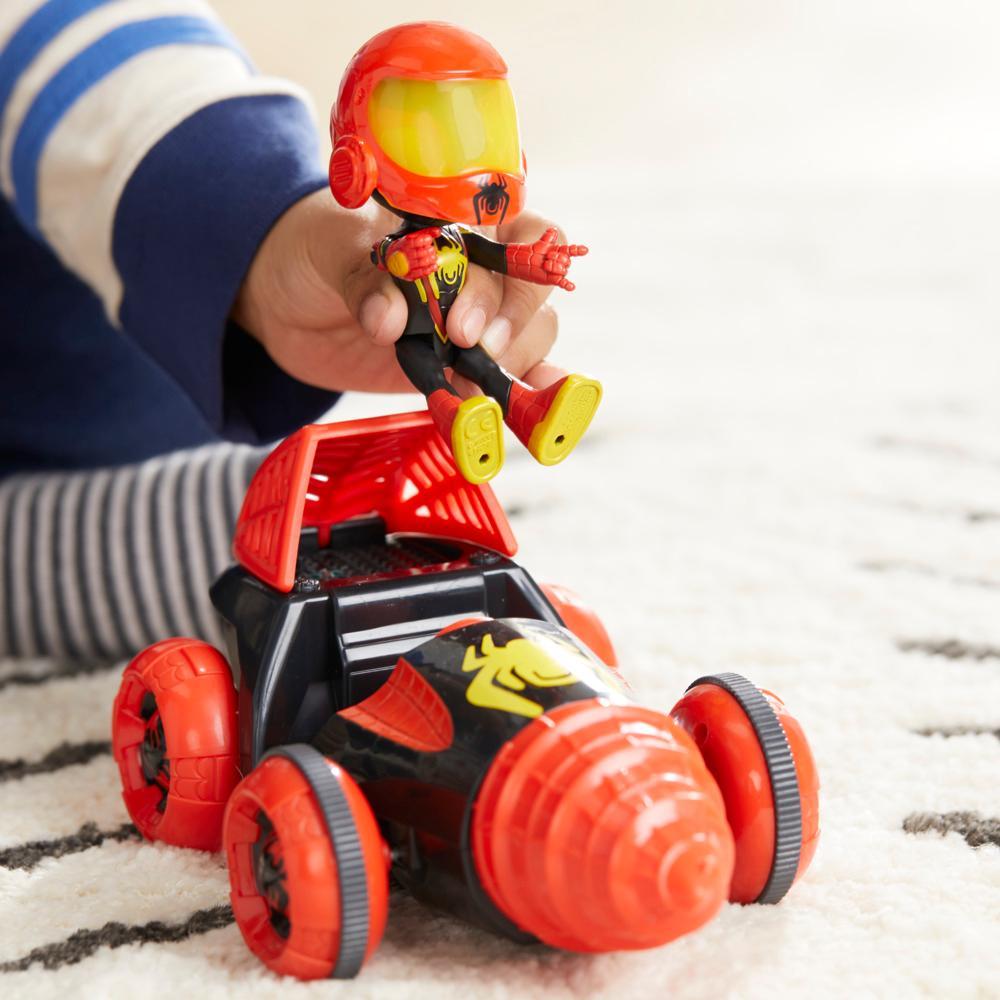 Marvel Spidey and His Amazing Friends Web-Spinners Miles with Drill Spinner Toy Car - Image 2