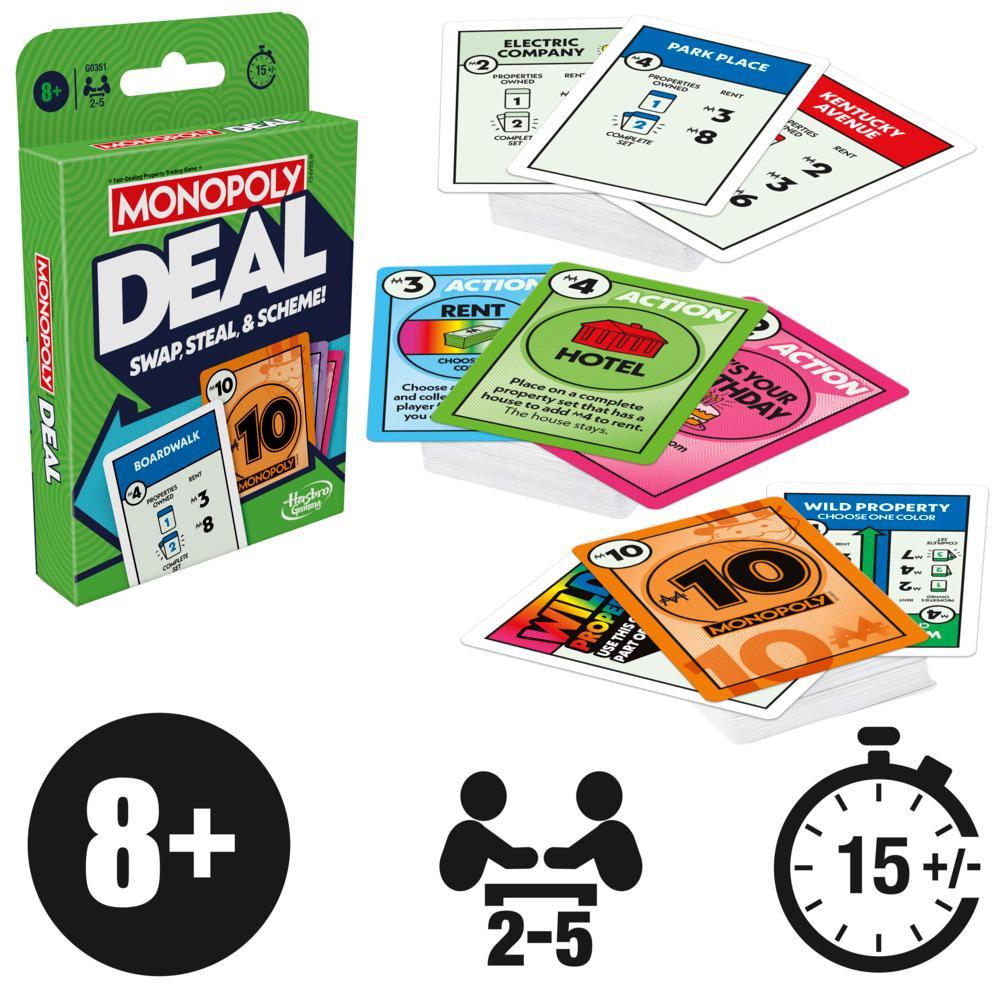 Monopoly Deal Card Game Quick-Playing Family Card Game for 2-5 Players Ages 8 - Image 2