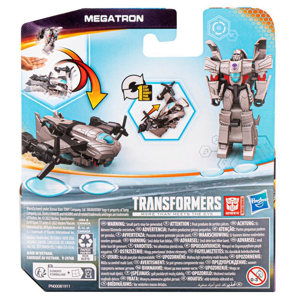 Transformers Toys EarthSpark 1-Step Flip Changer Megatron Action Figure - Image 3