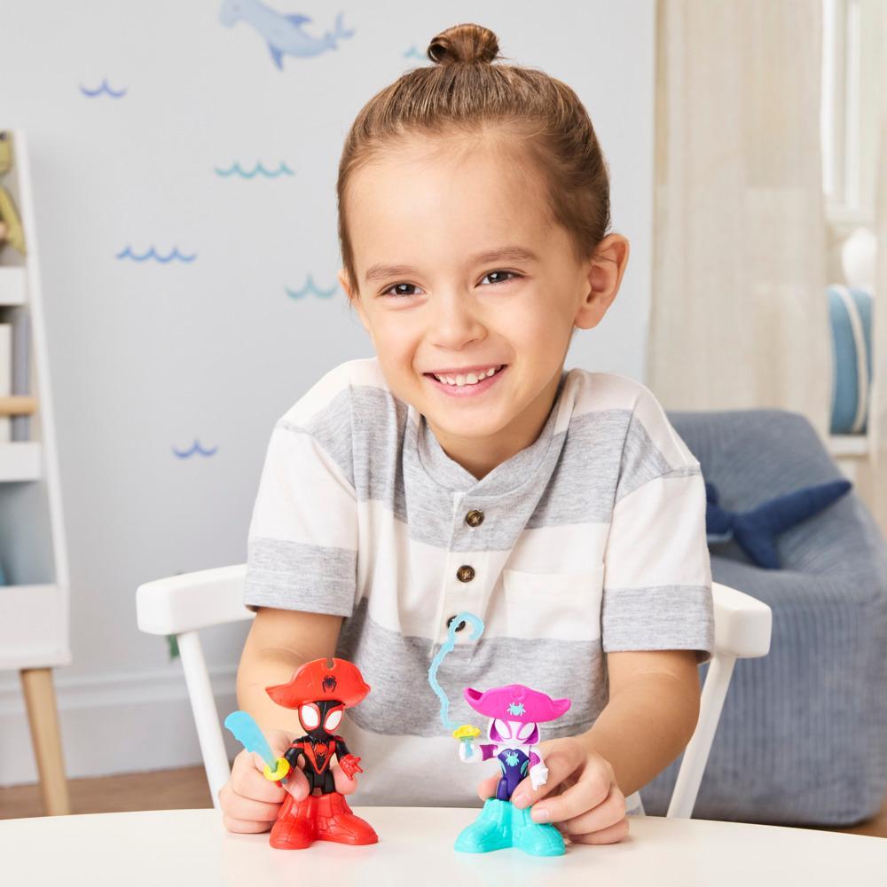 Marvel Spidey and his Amazing Friends Water-Webs Pirate Miles Spin Morales Pirate Ghost-Spider Action Figures Super Hero Toys Ages 3 - Image 2