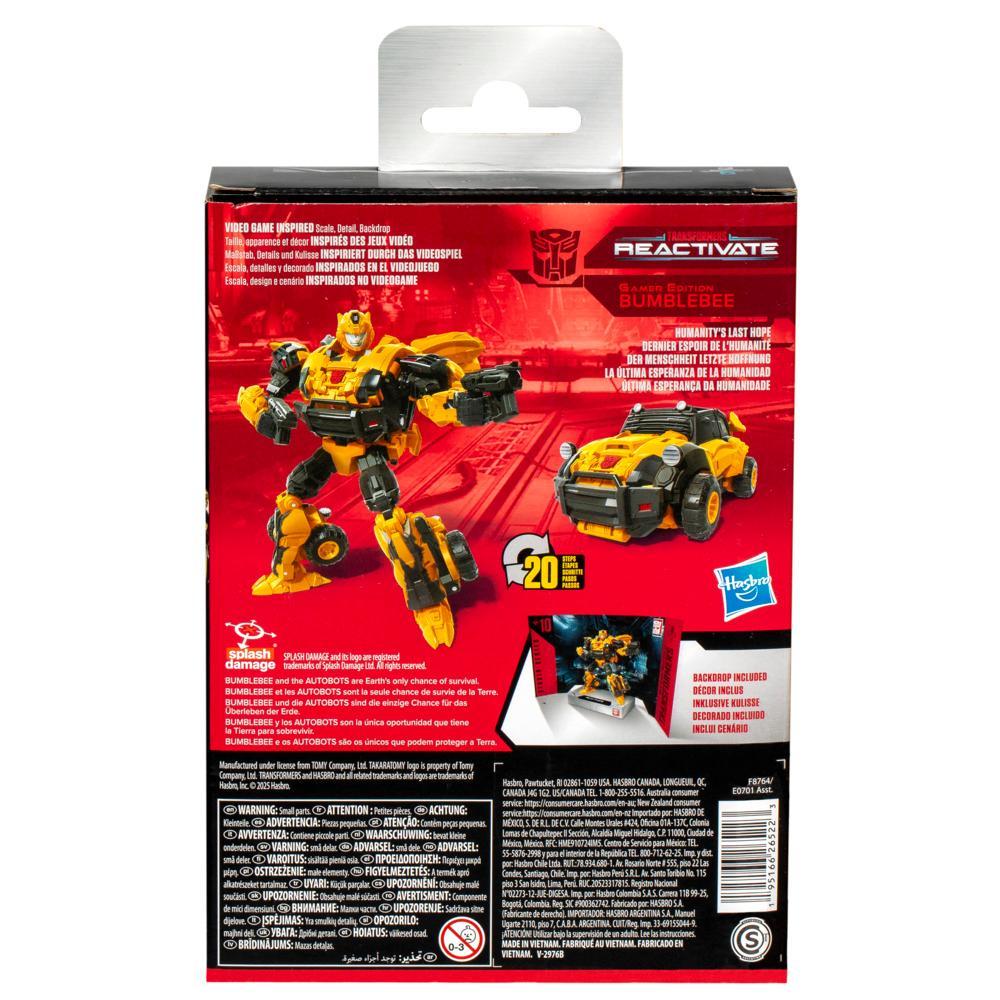 Transformers Studio Series Deluxe Class Transformers Reactivate 10 Gamer Edition Bumblebee Action Figure - Image 3