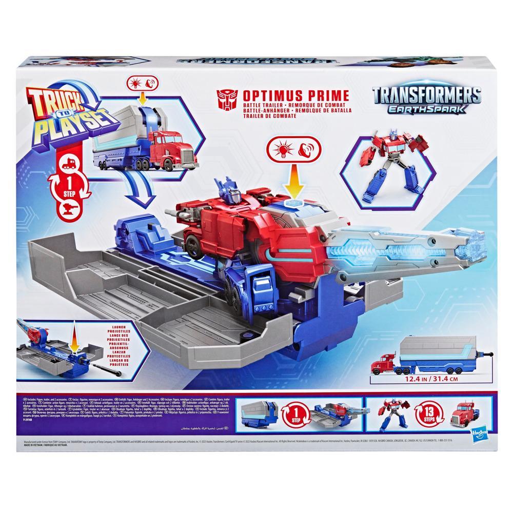 Transformers EarthSpark Optimus Prime Battle Trailer Playset - Image 8