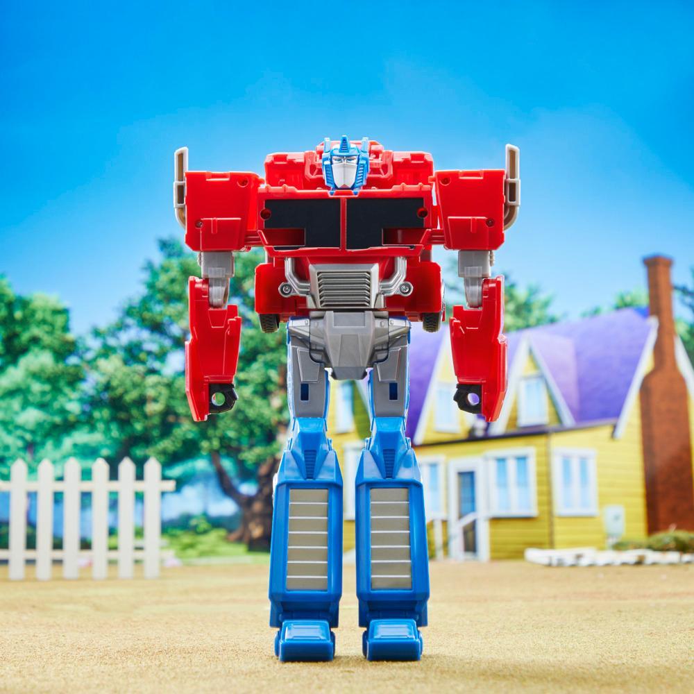 Transformers EarthSpark Spin Changer Optimus Prime Action Figure with Robby Malto Figure - Image 5