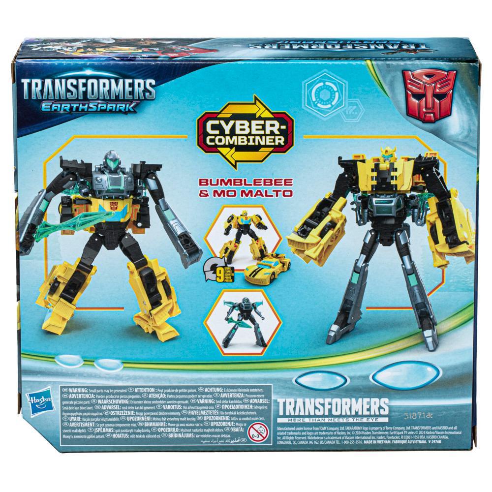 Transformers Toys EarthSpark Cyber-Combiner Bumblebee and Mo Malto Action Figures - Image 8