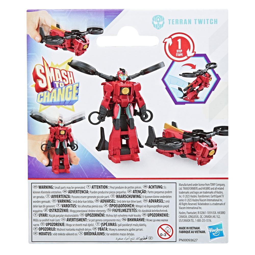 Transformers EarthSpark 1-Step Smash Changers Terran Twitch 4-Inch Action Figure Robot Toys for Boys and Girls 6 and Up - Image 8