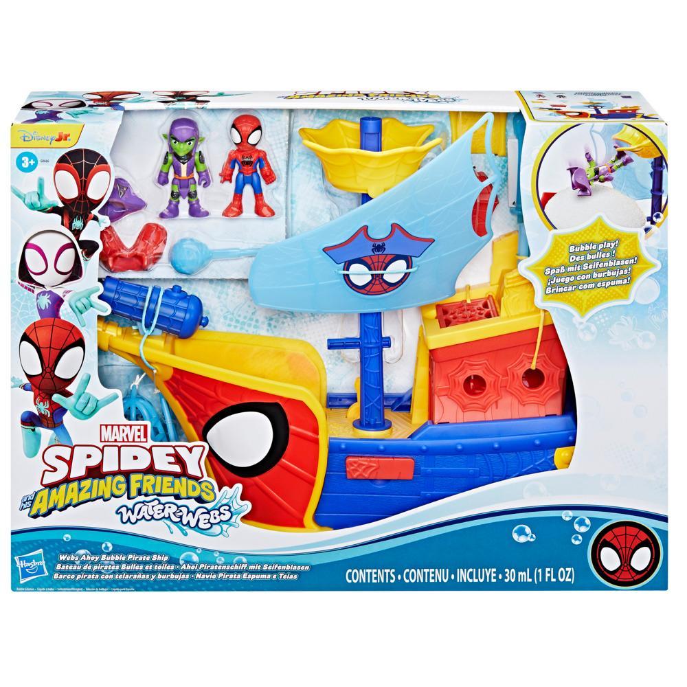 Marvel Spidey and his Amazing Friends Water-Webs Webs Ahoy Bubble Pirate Ship Toy - Image 7