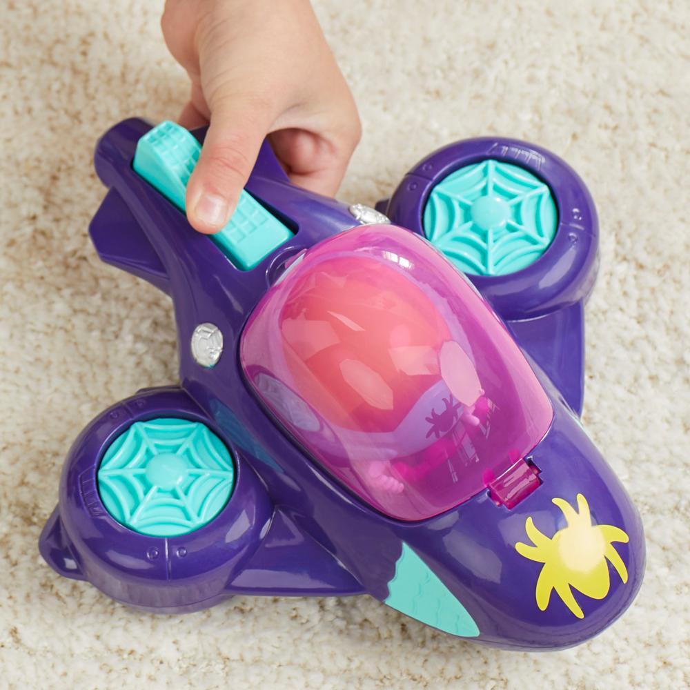 Marvel Spidey and His Amazing Friends Web-Spinners Ghost-Spider with Glide Spinner Toy Car - Image 3