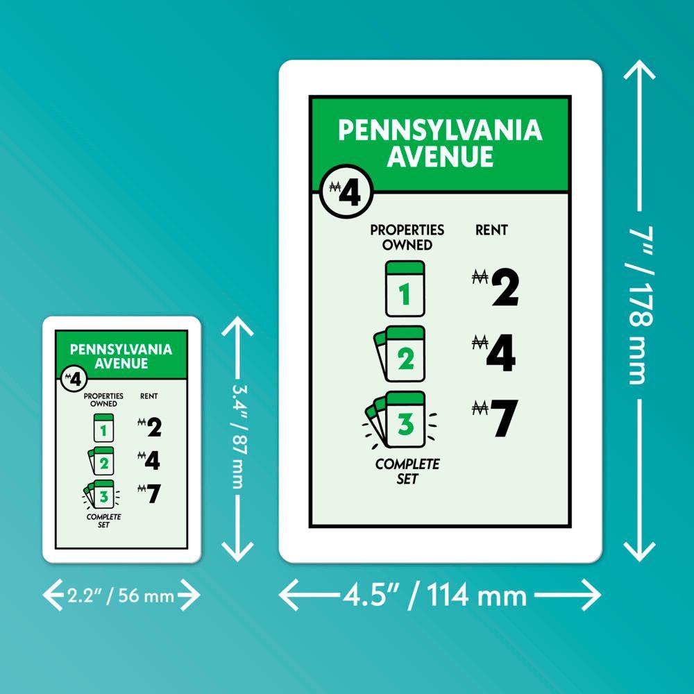 Monopoly Big Deal Card Game Oversized Giant Large Cards for Family Fun Ages 8 2 to 5 Players 15 Mins Travel Games for Kids and Adults - Image 4