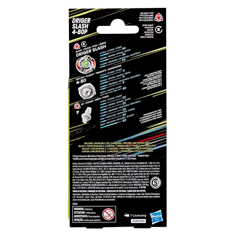 Beyblade X X-Over Project Driger Slash 4-80P Starter Pack Set with Balance Type Top Launcher Ages 8 - Image 3