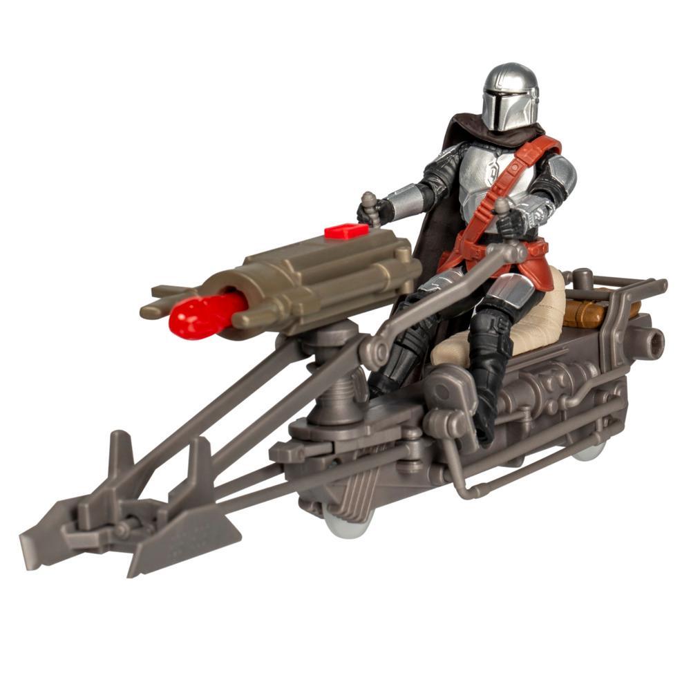 Star Wars Epic World of Action The Mandalorian 4 Action Figure Speeder Bike - Image 4