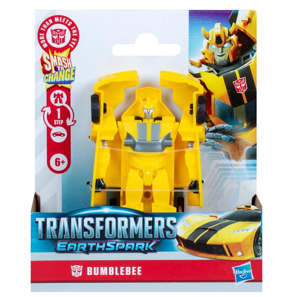 Transformers EarthSpark 1-Step Smash Changers Bumblebee Action Figure - Image 7