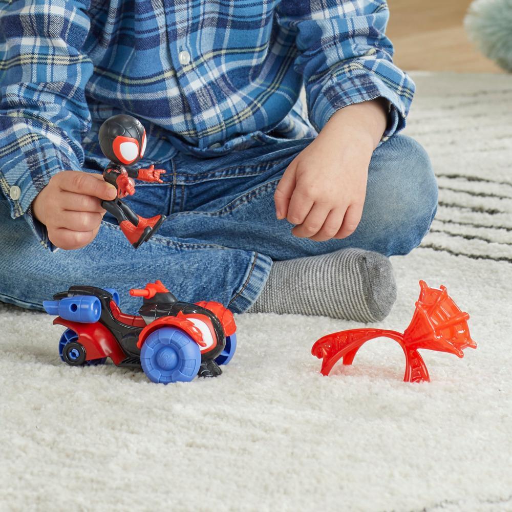 Marvel Spidey and His Amazing Friends Miles Morales Spider-Man Techno Racer Set Action Figure Vehicle and Accessory - Image 2