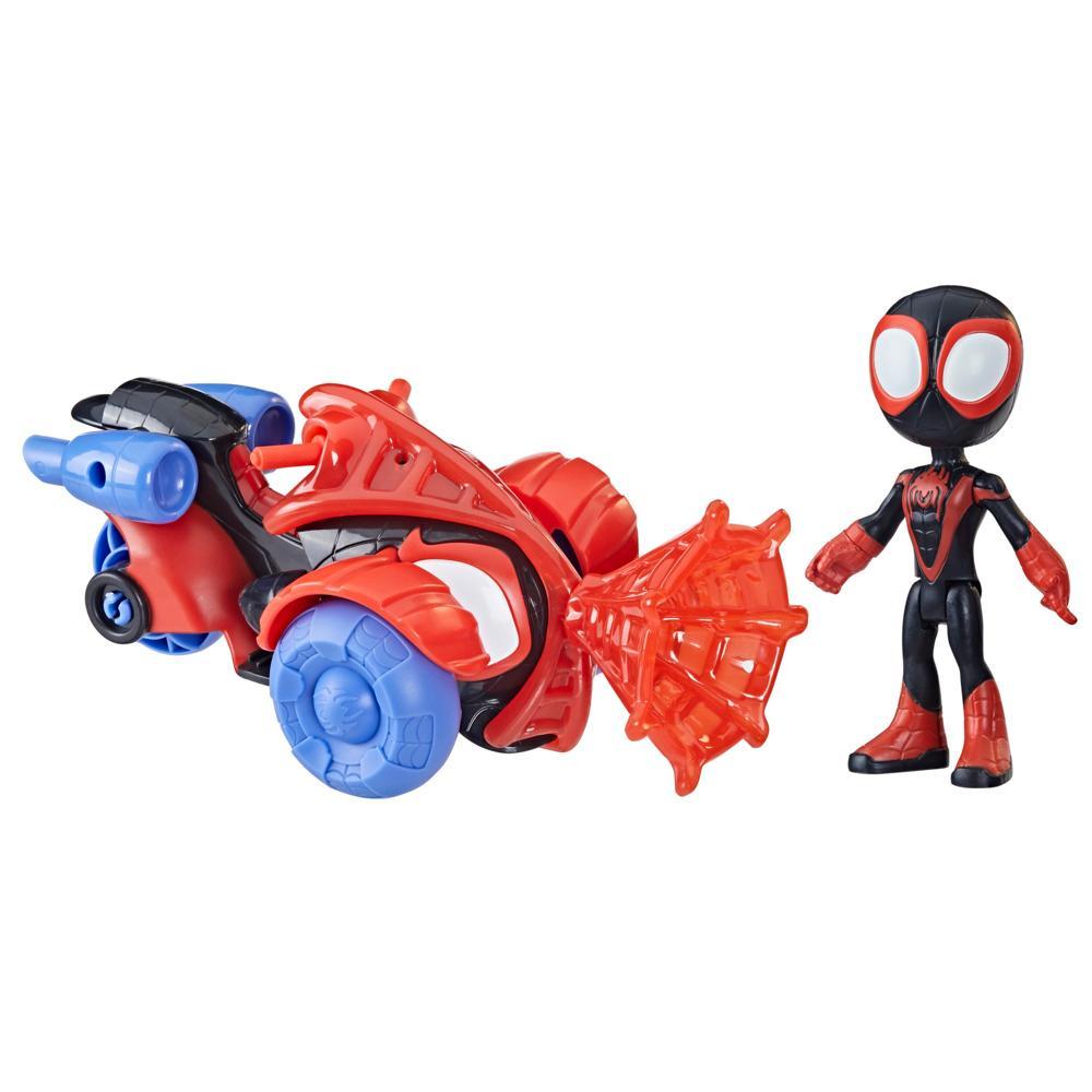 Marvel Spidey and His Amazing Friends Miles Morales Spider-Man Techno Racer Set Action Figure Vehicle and Accessory - Image 6