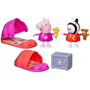 Peppa Pig Toys Peppas Sleepover Preschool Playset 2 Figures and 3 Accessories
